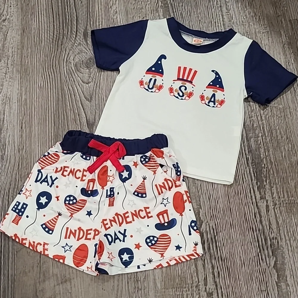 USA Independence Day Matching T-Shirt & Shorts Size 12-18 Months